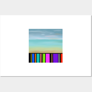 Beach Contrast Painting Posters and Art